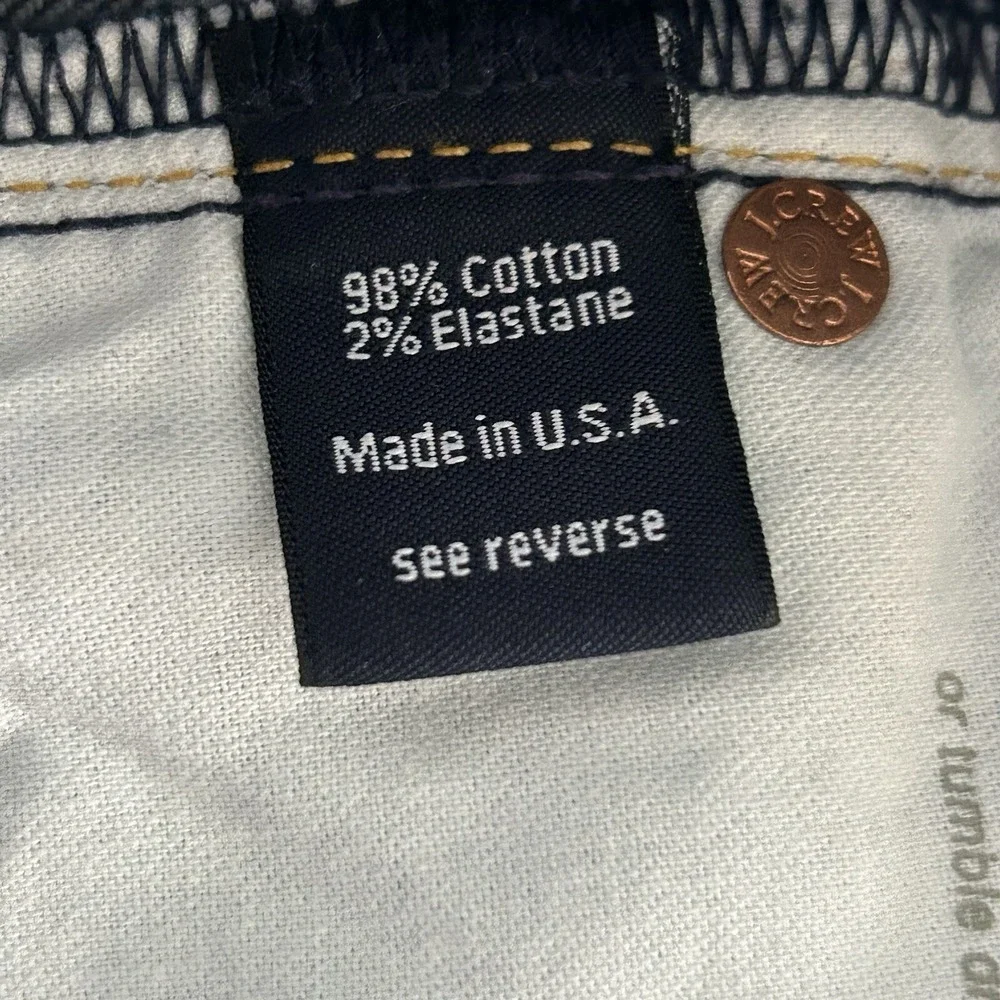 JCrew  Jeans Womens 32S Boot Cut Medium Wash Stretch Denim USA‎ Made 34x30 New